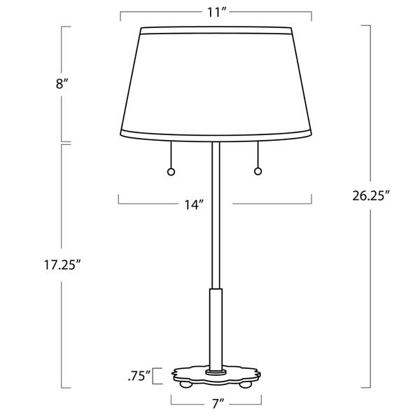 Daisy Table Lamp - Open Box Line Drawing